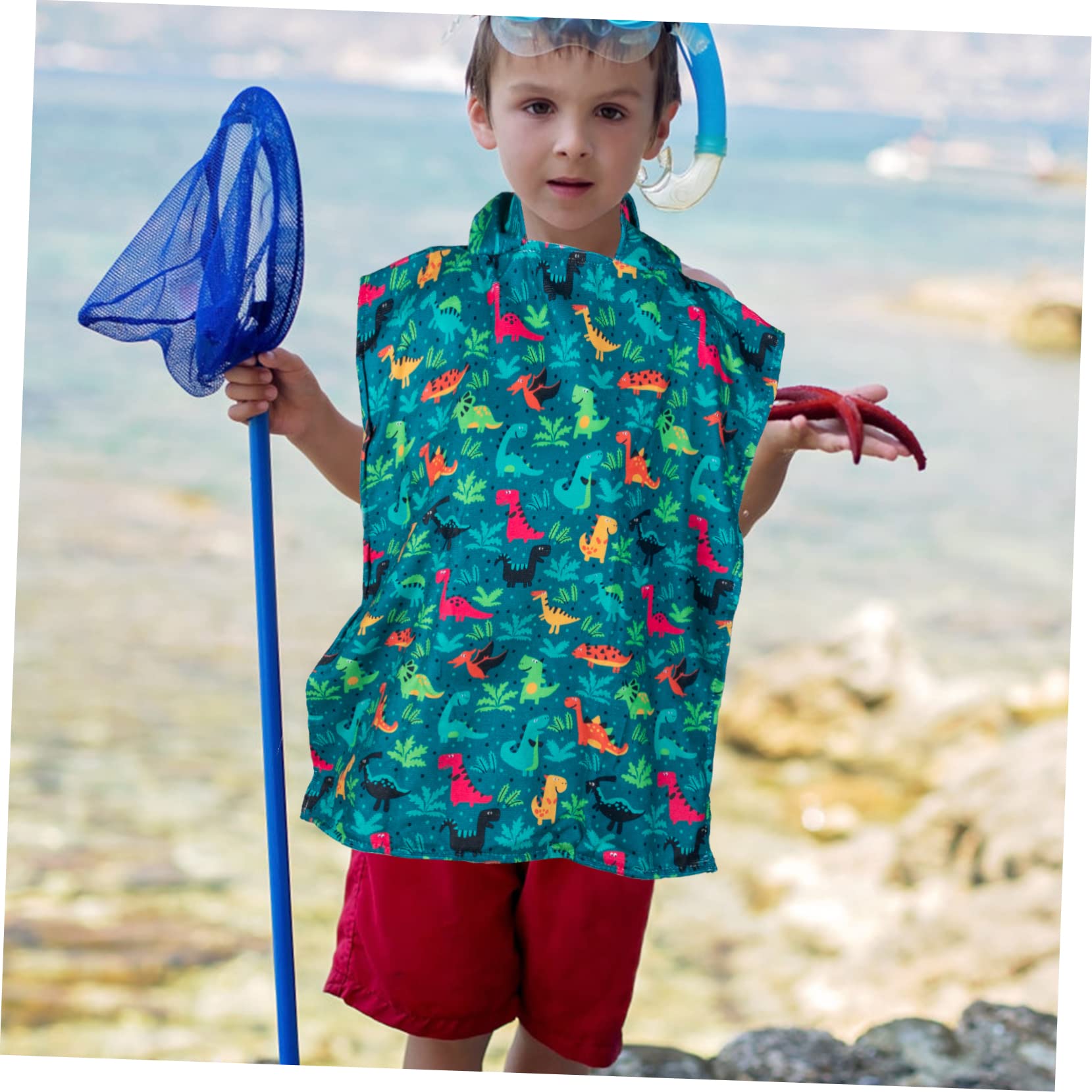 Cabilock 5piezas Toalla Capucha para Diseño De Dibujos Animados Toalla Absorbente para Playa y Ducha para Después El Agua