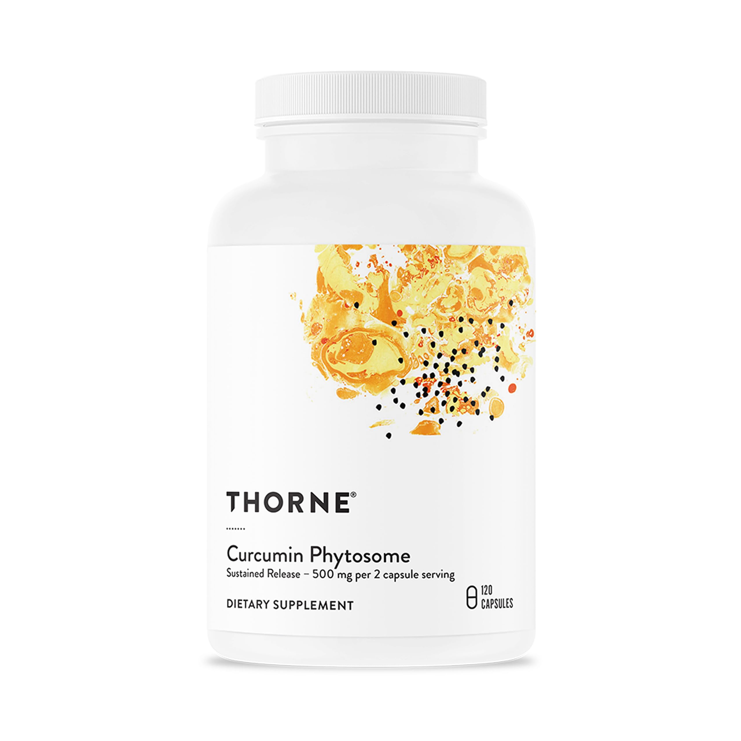 ThorneCurcumin Phytosome 500 mg (Meriva) - Sustained Release, Clinically Studied, High Absorption - 120 Capsules