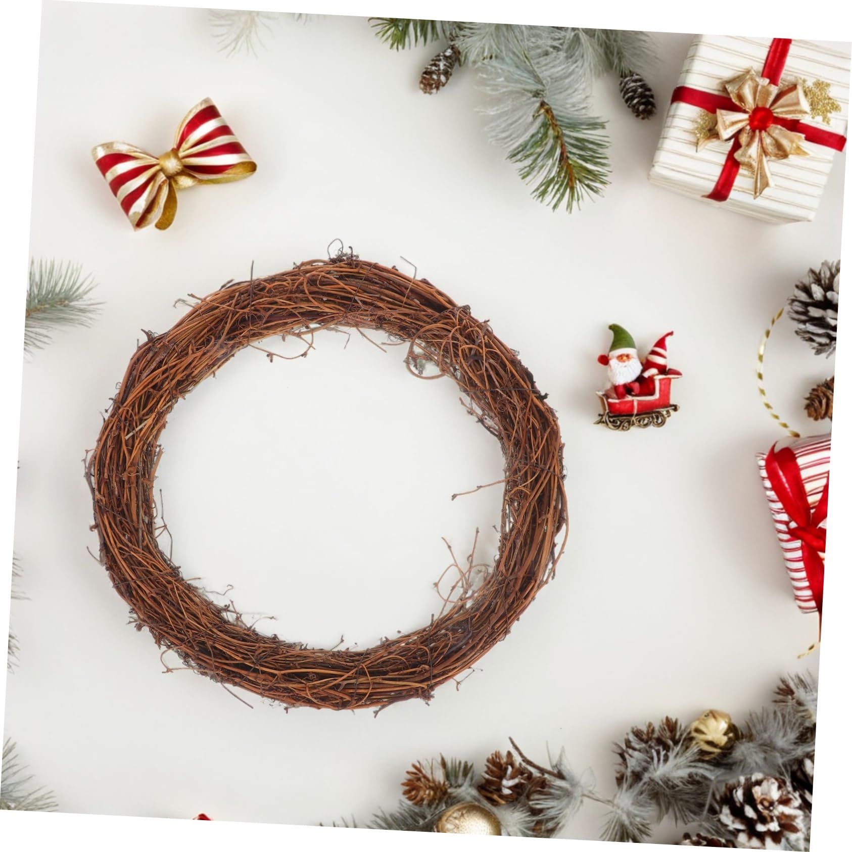 Zerodeko 6stücke Kranzrohlinge aus Natürlichem Rattan Klein für DIY-Dekoration Geeignet für Haustür Hochzeit Feier und Heimdekoration in Allen Jahreszeiten