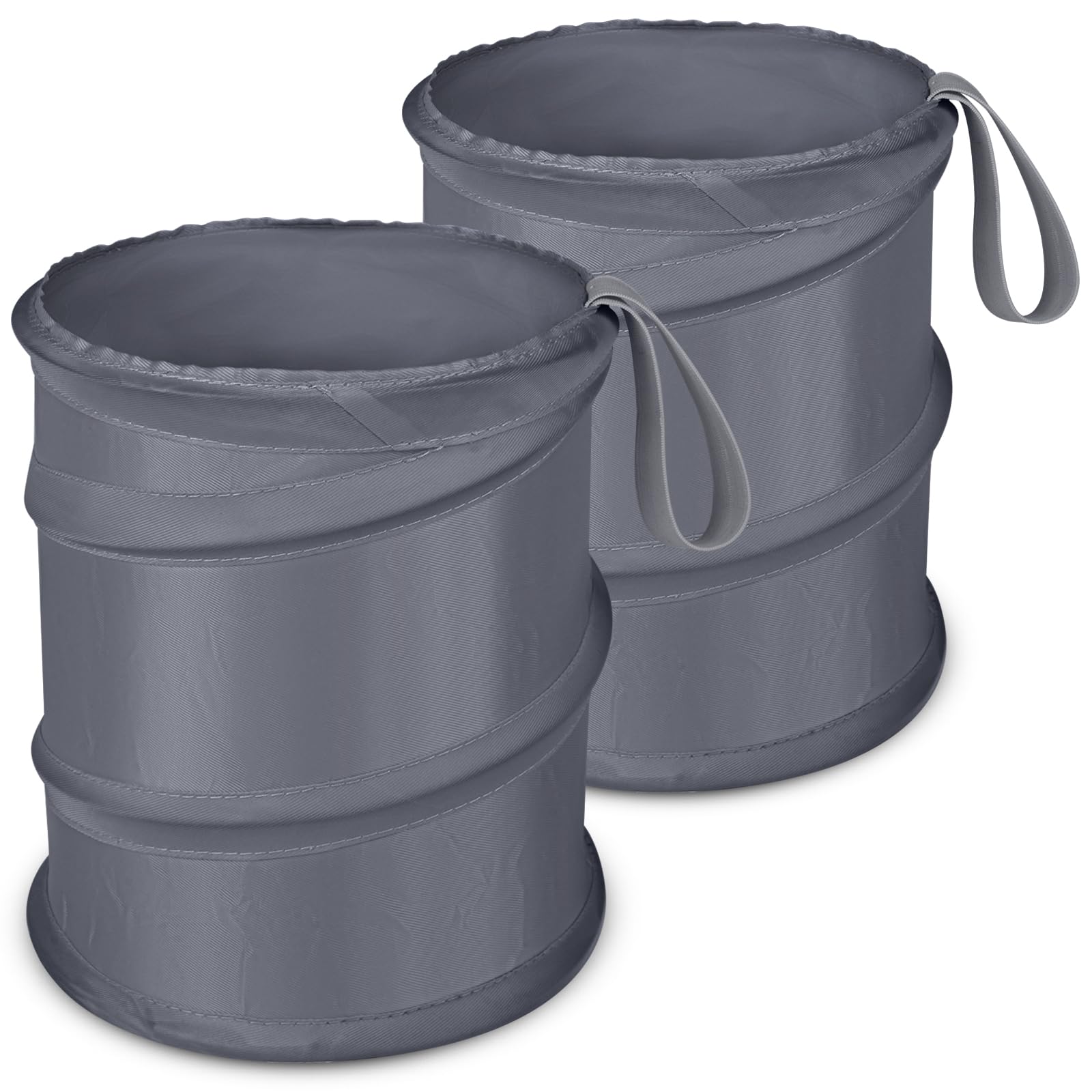 Kincown - Papelera plegable para coche (2 unidades), color gris