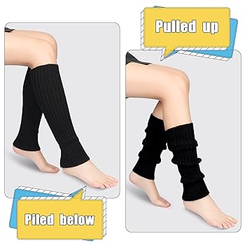 Scaldamuscoli Lunghi Anni '80 Donna - Rosa, In Fibra Acrilica, Per Festa, Yoga E Stile Retro