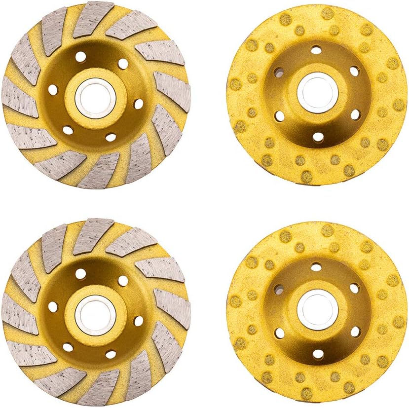 2Pack 4 Inch Diamond Cup Grinding Wheel 12 Segs Heavy Duty Angle Grinder Wheels for Angle Grinder