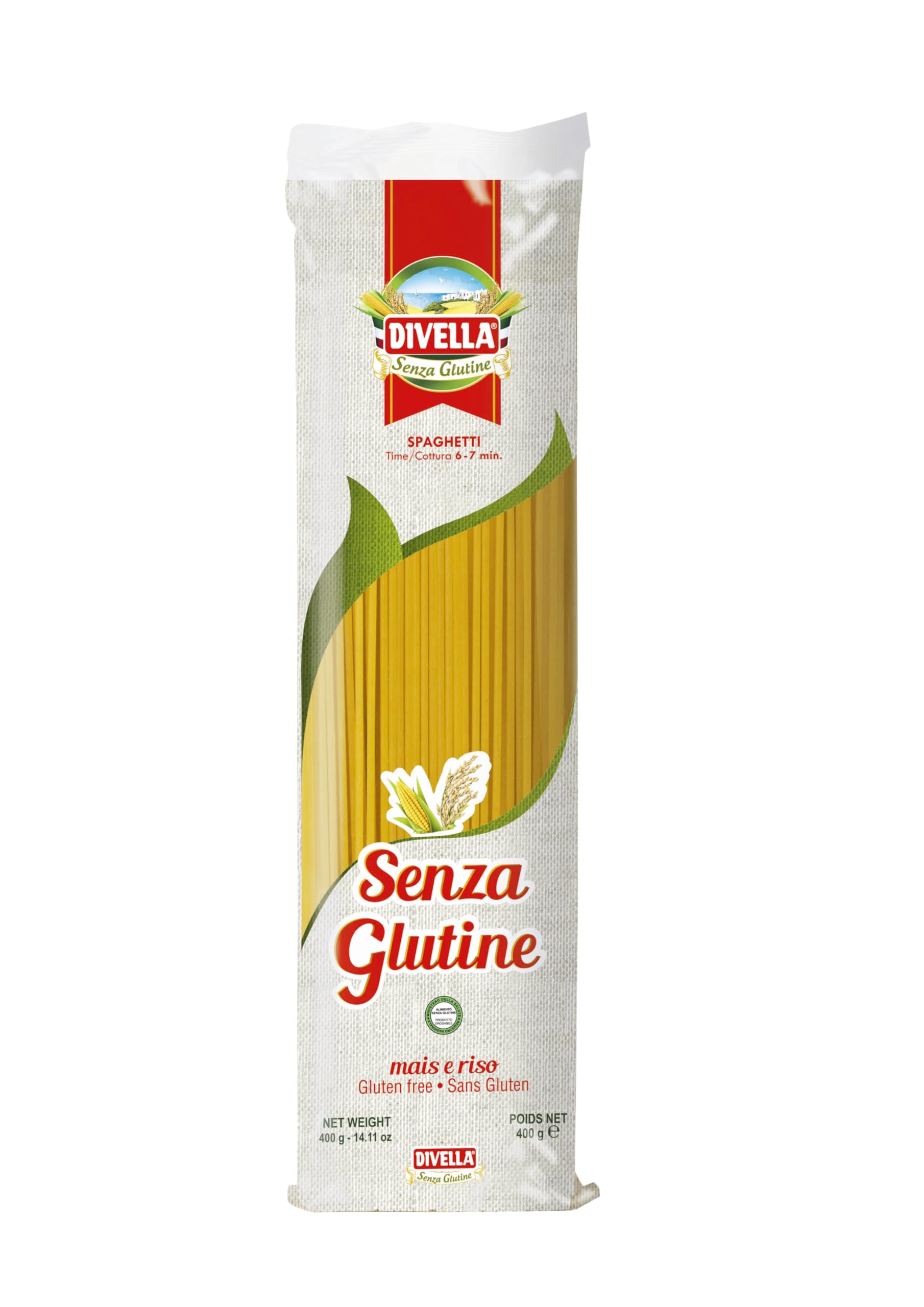 Divella Gluten Free Spaghetti, 16 oz. (Pack of 8) - Authentic Italian Gluten Free Pasta Made with Maize and Rice Flour, Perfect 'Al Dente' Texture for Every Dish