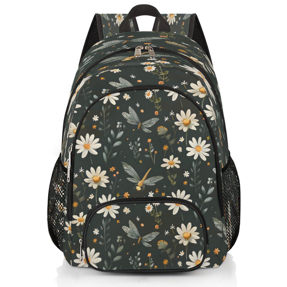 Butterfly Daisy Travel Laptop Backpack for Women Men Bookbag Casual Daypack Fits 15.6 Inch Laptop