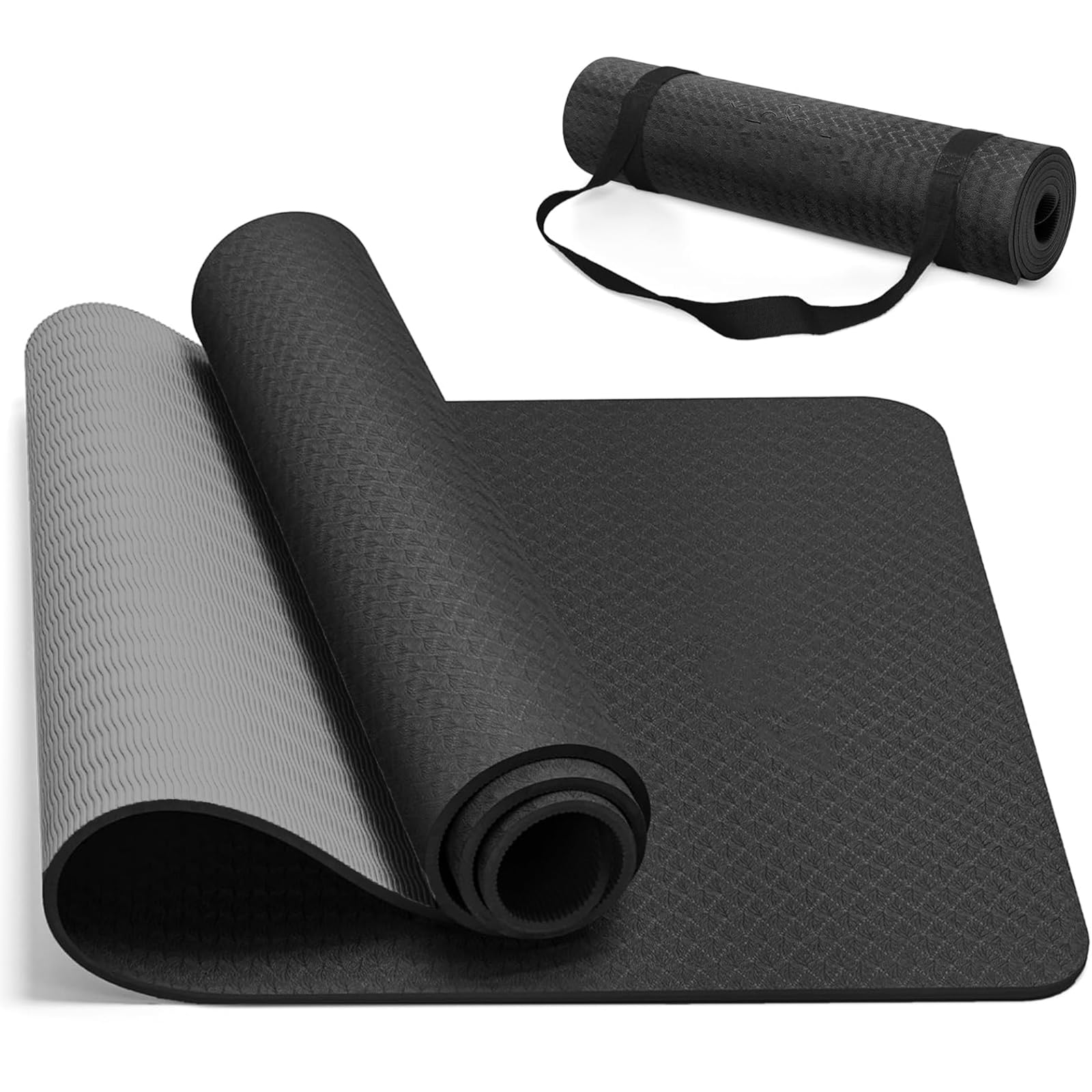183x61CM Tapete de Yoga Antideslizante — Tapete para Ejercicio TPE Ecológico