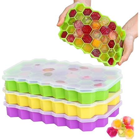 3 Pack Small Ice Cube Tray, Mini Ice Cube Tray, Silicone Ice - View #4