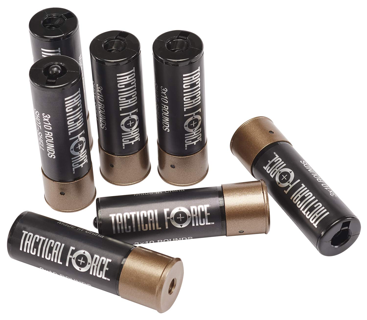 unisex adult 30-Round Tri-Shot Shells (6 Pack) Airsoft Magazine, Black, One Size US