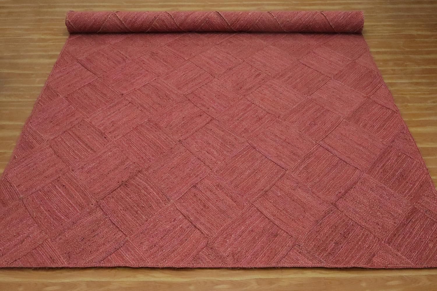 Tappeto Kilim intrecciato a mano, 10 x 20 cm, in iuta marrone, spesso 0,7 cm, motivo geometrico, in sisal, per interni ed esterni, per camera da letto e soggiorno