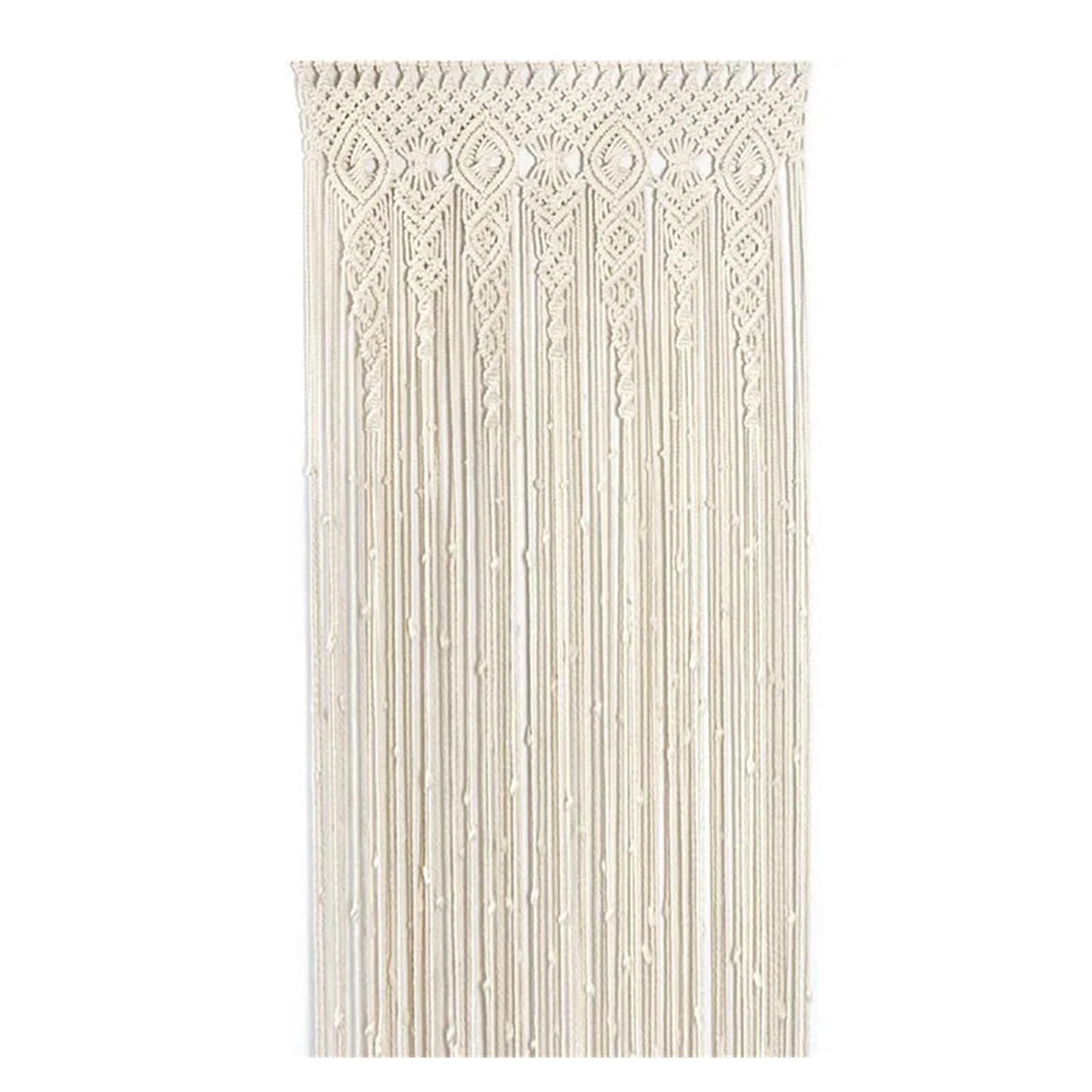 GOXQIT 1 Pcs Hand-woven Macrame Door Curtain Wall Hanging Tapestry For Home Window Doorway Bedroom Living Room Wedding Backdrop Decor For Home(95x200cm)
