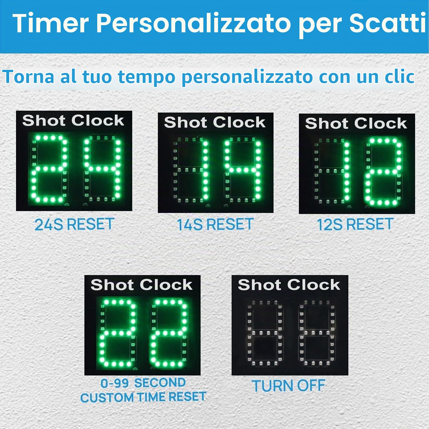YZ Tabellone segnapunti di Pallacanestro del LED con l'orologio del Colpo, tabellone segnapunti Portatile Basket, tabellone segnapunti Digitale con Telecomando, tabellone segnapunti elettronico con