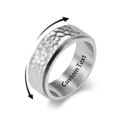 Anxiety Relief Items Fidget Anxiety Ring Son Best Friend Band Guy Weirdo 1 Weirdo 2 Jewelry Children Twin Sister Bands Men Husband Rings