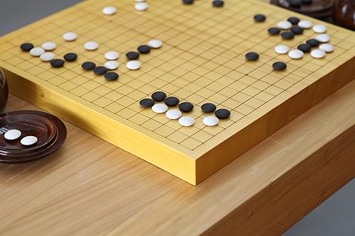 Miniatura 5 de Juego de piedras de melamina convexa doble 361pcs con bolsa de piedra y tablero de ir, juego de mesa de 2 jugadores