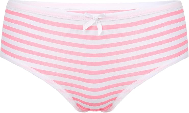 Womans Anime Japanese Cosplay Underwear Striped Cute Cheeky Panties Low Rise Bikini Briefs Knicker
