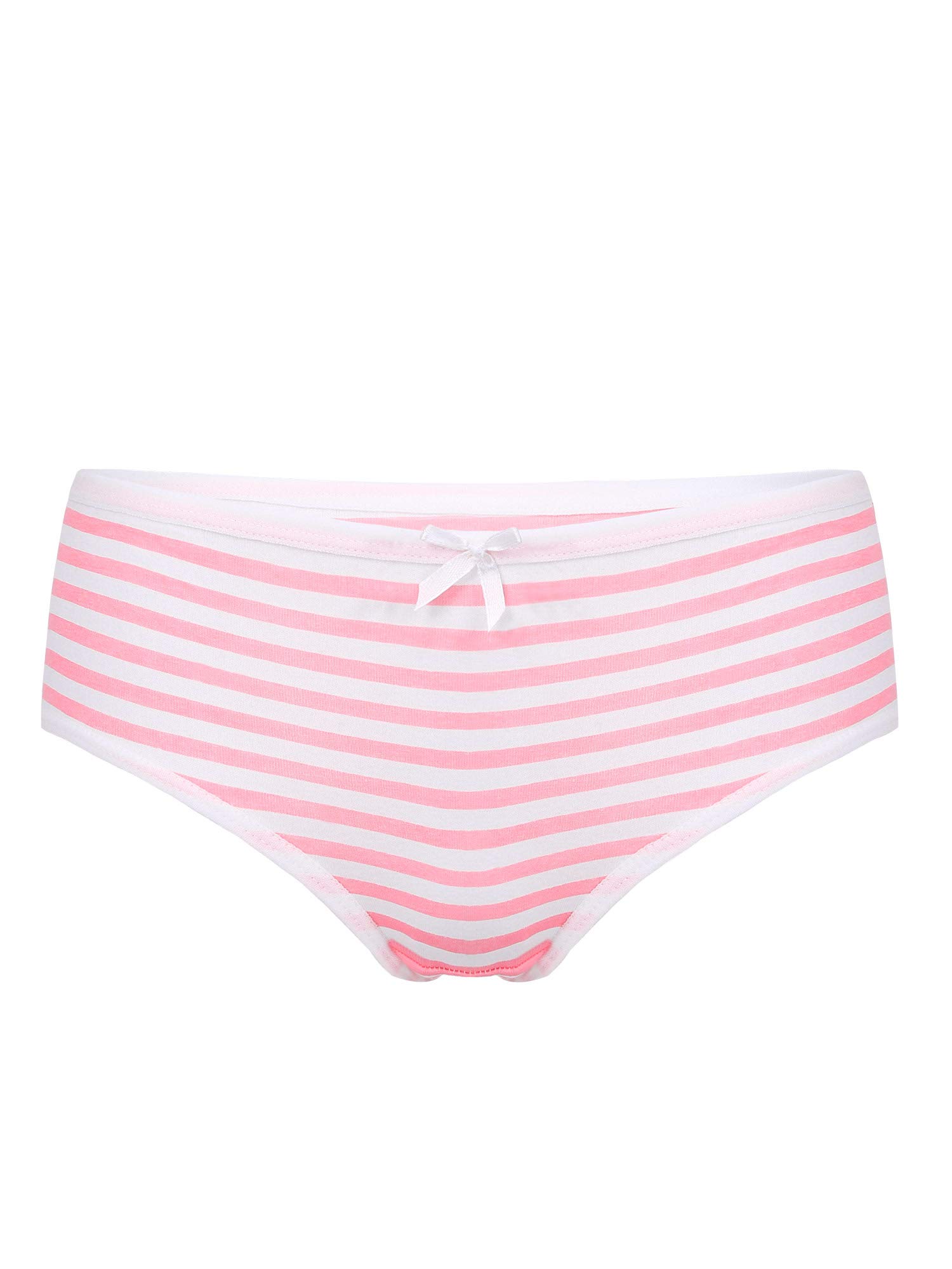 Womens Hipster Navy Style Stripe Underwear Cotton Hipster Panties Regular Knickers Briefs Panties Shrimp Red One Size