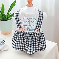Vista 5 de Vestidos de perro para perros pequeños, niña, ropa linda de verano, ropa cómoda, ropa de mujer, falda con tirantes, ropa Yorkie para cachorro