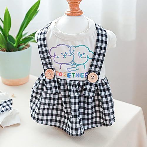 Miniatura 5 de Vestidos de perro para perros pequeños, niña, ropa linda de verano, ropa cómoda, ropa de mujer, falda con tirantes, ropa Yorkie para cachorro,