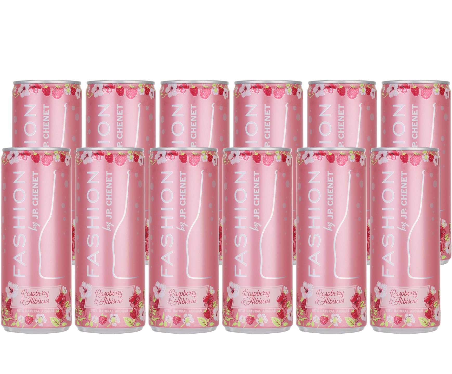 JP Chenet - Fashion Raspberry & Hibiscus, Aromatised Sparkling Wine, Ready-to-drink cocktail in a can (12 x 0,25cl)