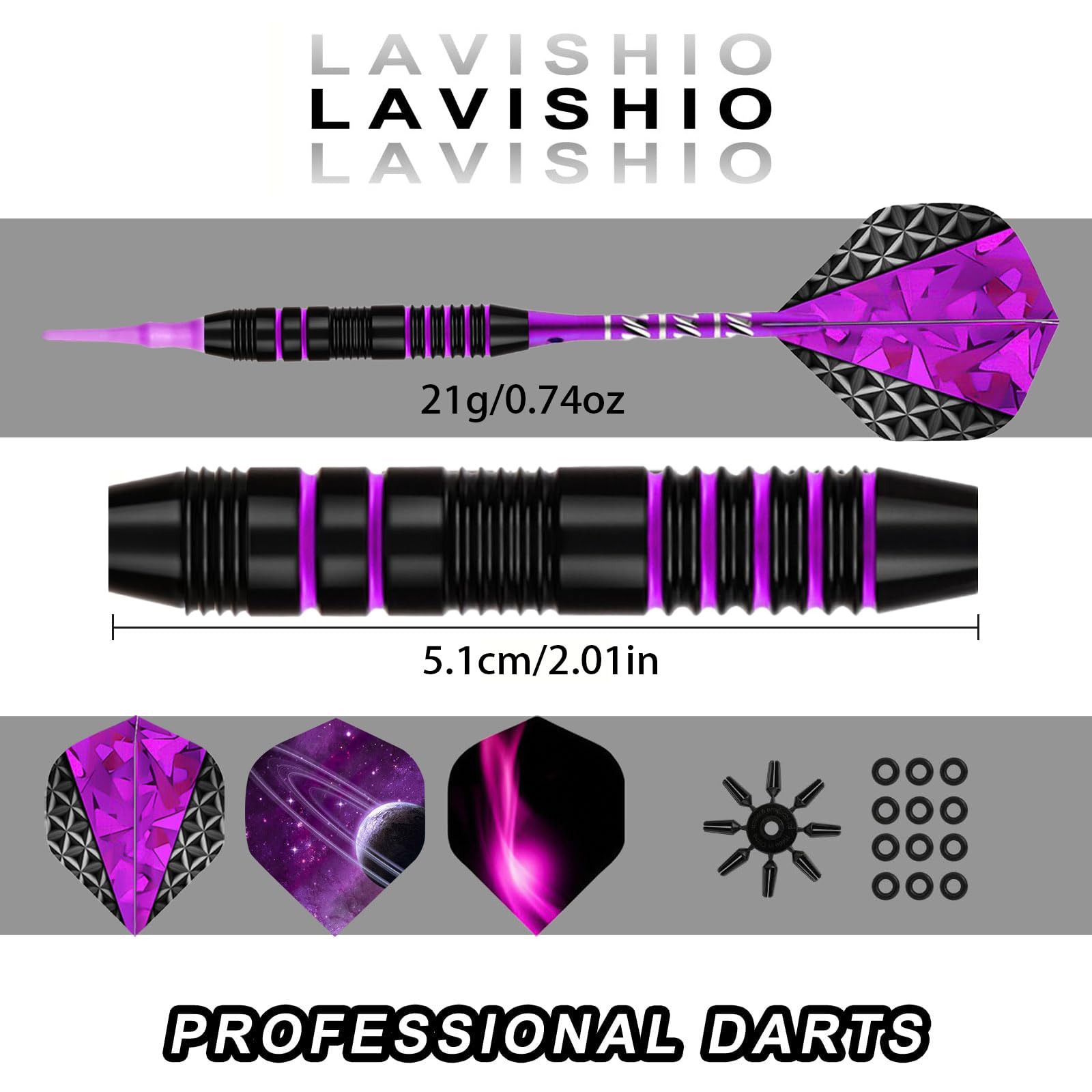 Dartpfeile mit kunststoffspitze, 3 Stück Profi Softdarts für elektronische dartscheibe Softdarts Dartpfeile mit Profi Softdarts dartpfeil