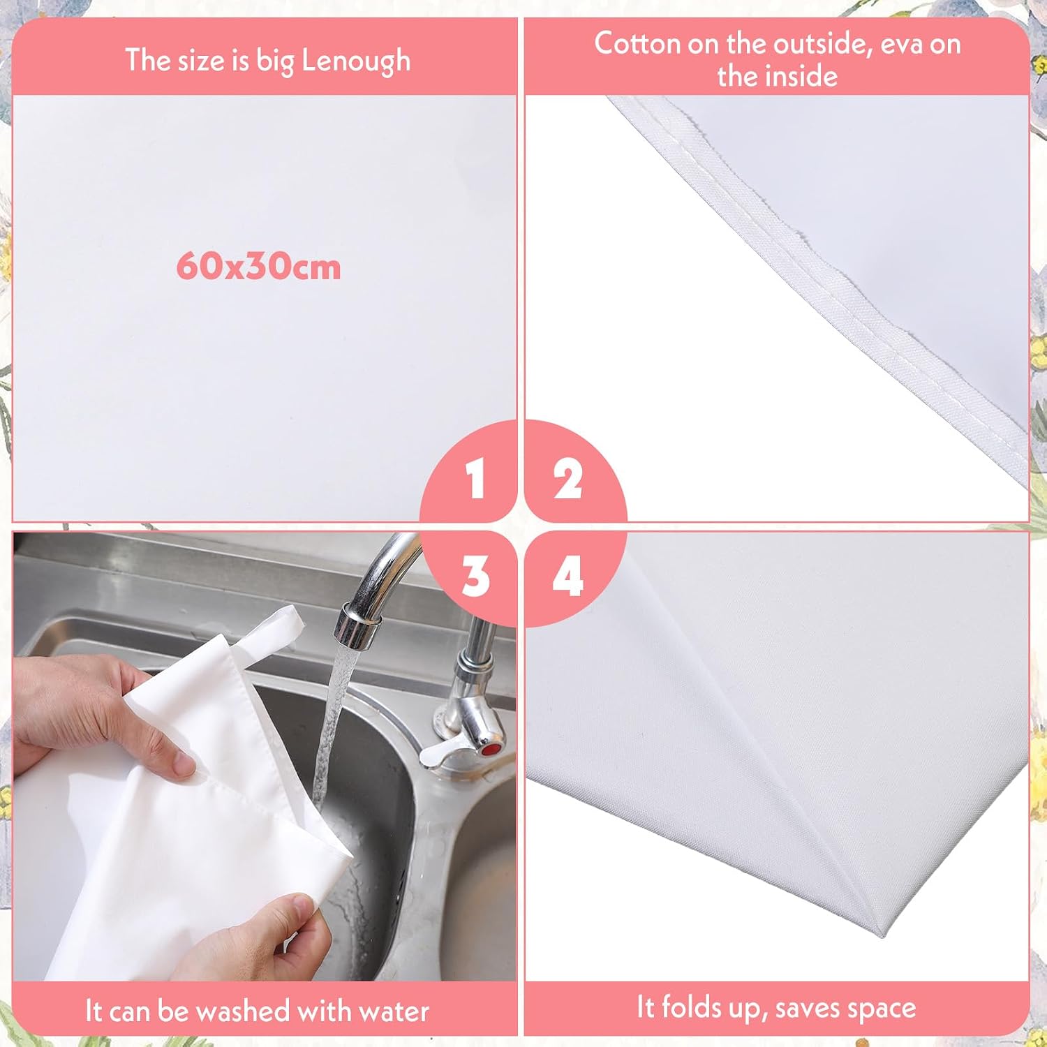 6 Pcs 24 Inch Pastry Bag Cotton with Plastic Coating Reusable Pastry Piping Bags Canvas Cake Decorating Bags Pastry Icing Bag Decorating Bags for Frosting Decorating Cupcakes Cakes Cookies