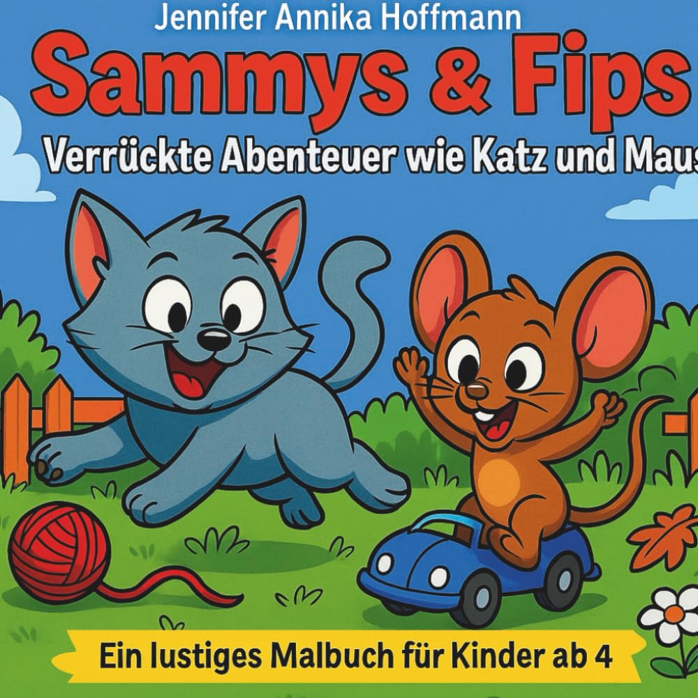 Sammy & Fips. Verrückte Abenteuer wie Katz und Maus: Ein lustiges Malbuch für Kinder ab 4