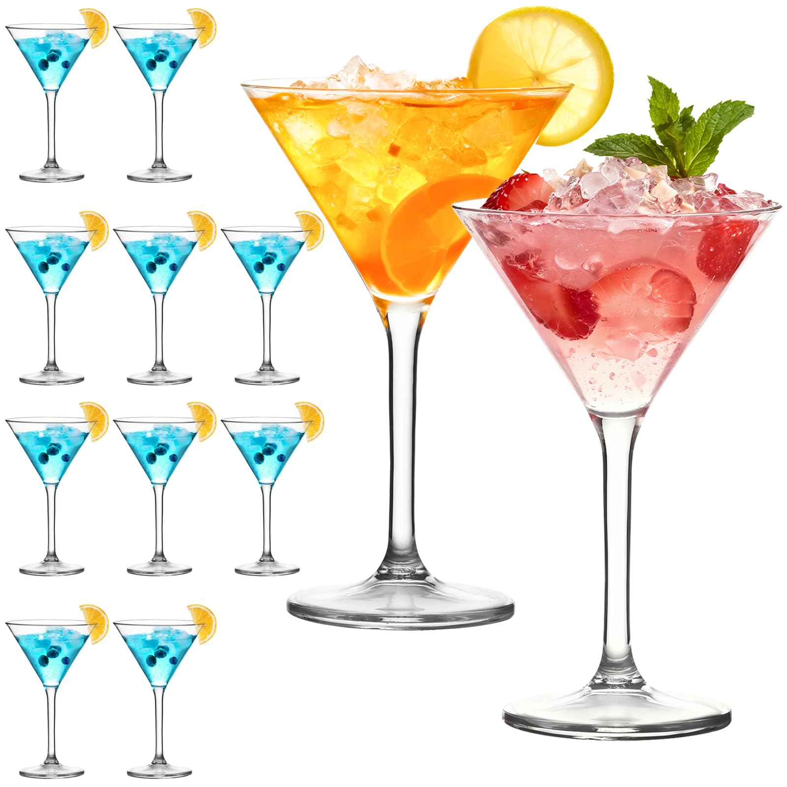 Photo 1 of ZOMUIA 12 Pack Plastic Martini Glasses