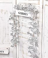 Vista 7 de Lvydec Guirnalda Artificial de Bayas para Decoración de Navidad - Guirnalda plateada de 6 pies con bayas brillantes y hojas de acebo para decoración