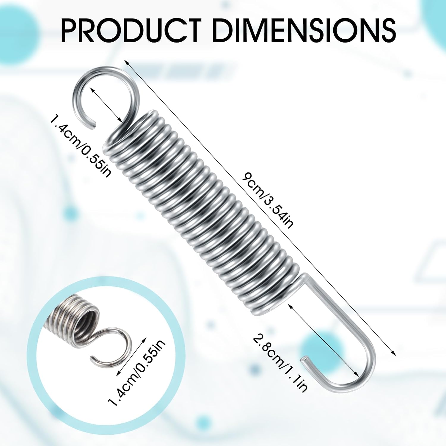 Mabor 3-1/2 Inch Recliner Springs Replacement Parts, 2Pcs Extension Springs