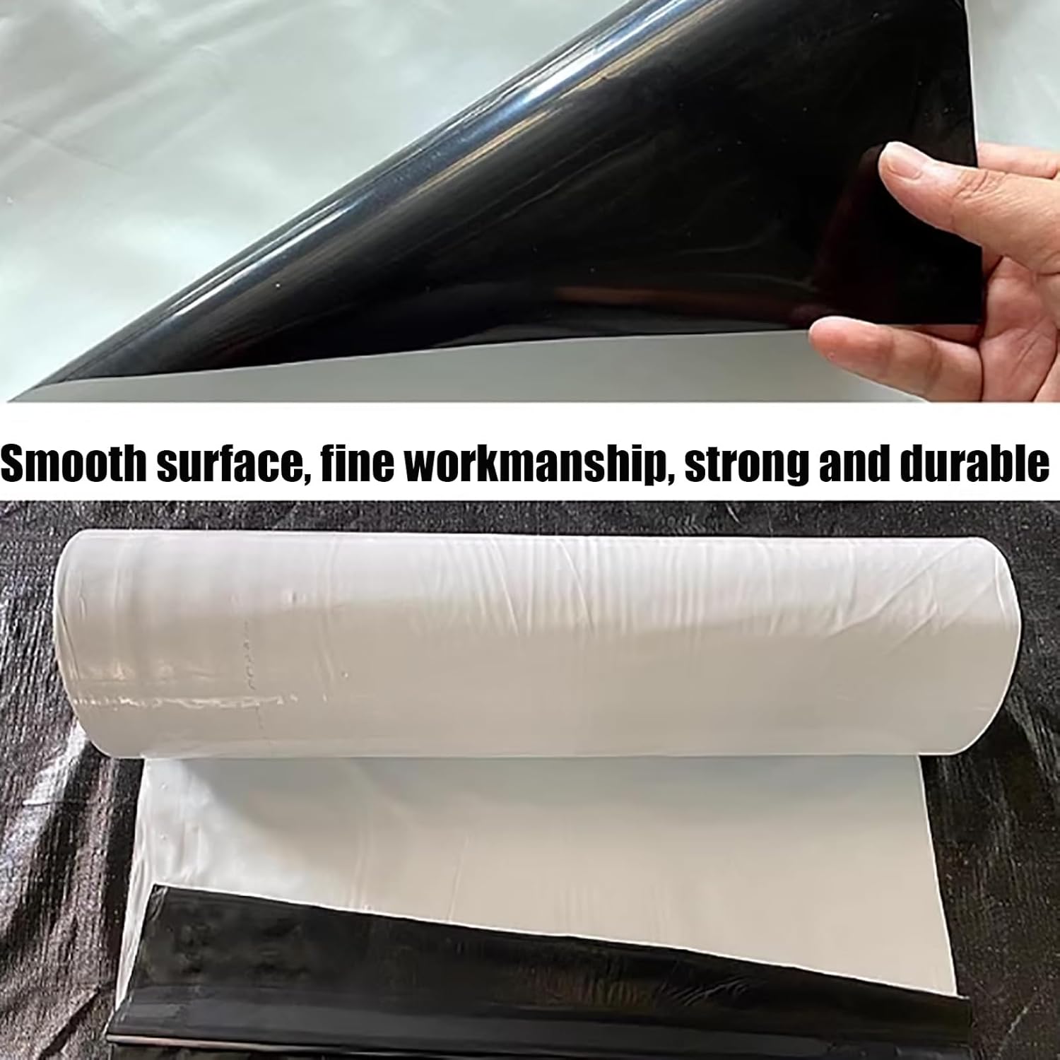 Black And White Panda Membrane, Pure Polyethylene Opaque Waterproof Membrane - Suitable For All Seasons, Garden Covering, Suitable For Greenhouses, Diy Grow Rooms And Garden(Size:4x20m(13.12x65.61ft))