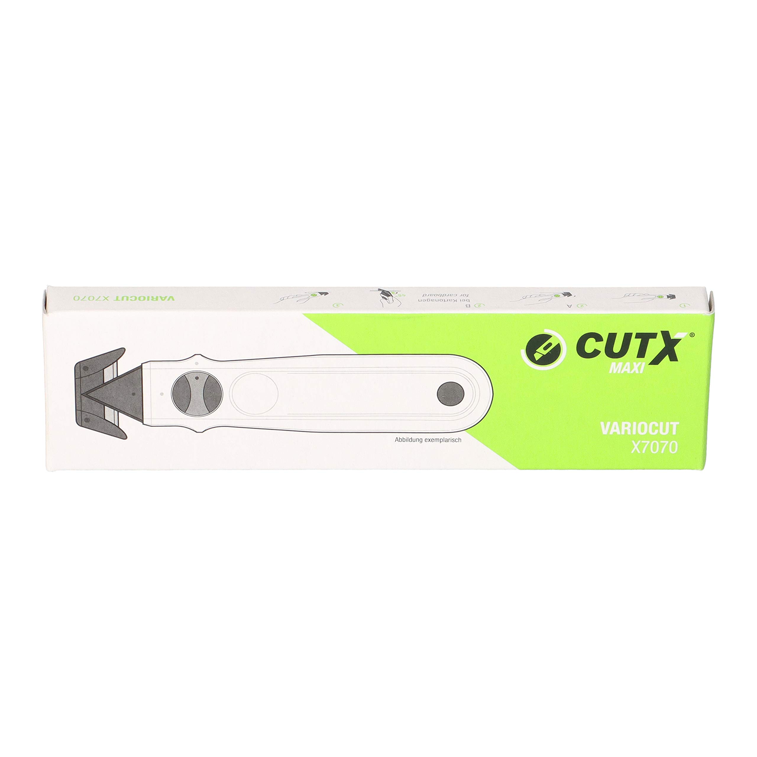 10x CUTX VARIOCUT X7070 Cuttermesser Sicherheitsmesser Kartonmesser Cutter mit Führungsflächen