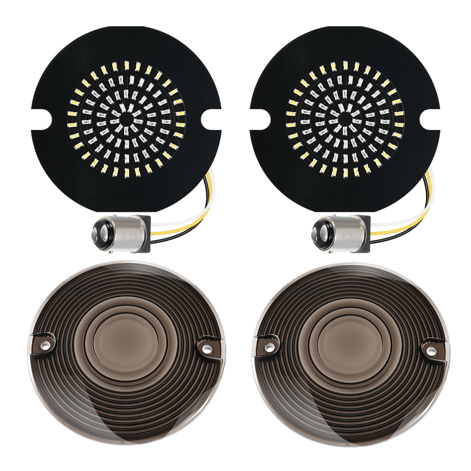 Snapklik.com : Benlari 3 1/4 Inch LED Turn Signals, 81 LEDs Front 1156 ...