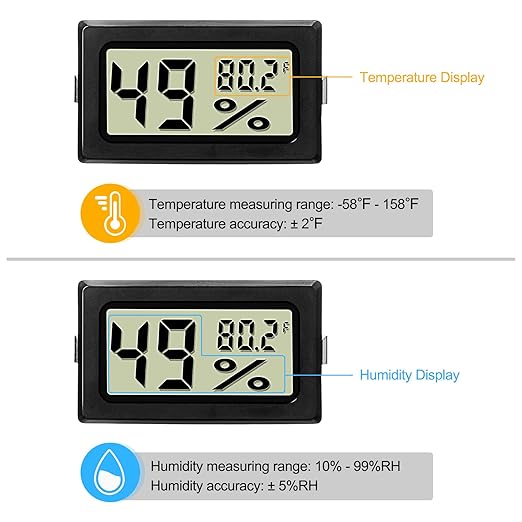 Medidor Digital Mini de Temperatura y Humedad Weewooday miniatura 3