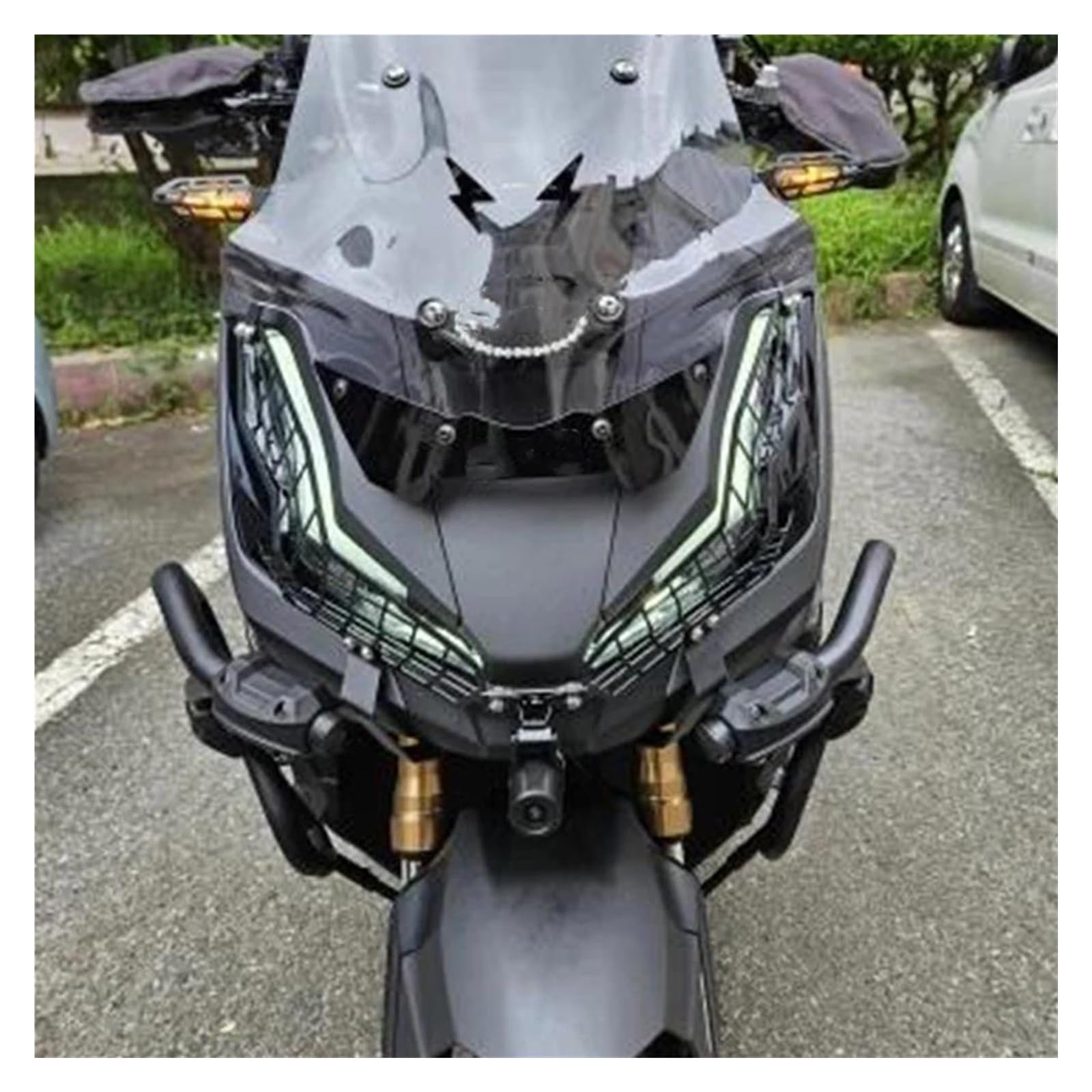 Grille De Protection Phare Avant Pour Scooter Honda ADV350 2022-2024 - Aluminium Avec Logo ADV350