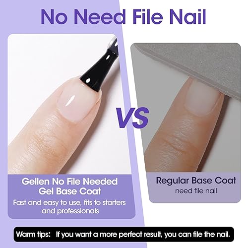 Miniatura 9 de Gellen Esmalte de uñas de gel mate, 0.7 onzas líquidas, capa superior mate que no se limpia, gel de lámpara de uñas, sella en color, evita arañazos