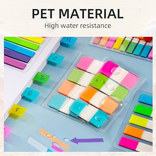 Miniatura 22 de Golcellia 3 x 300 tabletas, notas adhesivas transparentes, marcadores de página, pestañas de libro, pestañas de notas adhesivas, pestañas adhesivas