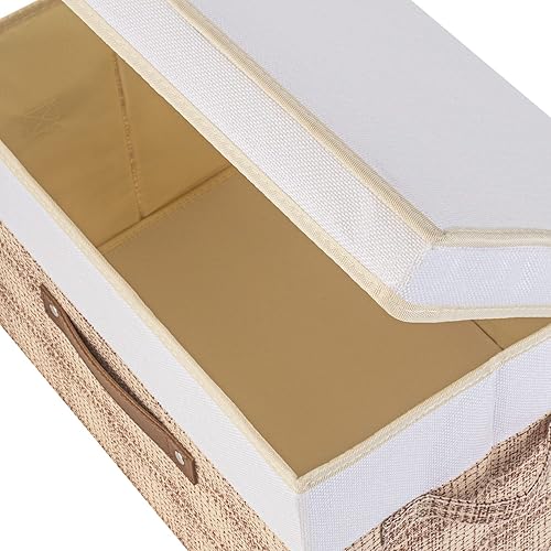 Miniatura 42 de TYEERS Cajas de almacenamiento plegables, contenedores de almacenamiento de tela lavable con tapas, 14.9 x 9.8 x 9.8 pulgadas, paquete de 2, gris