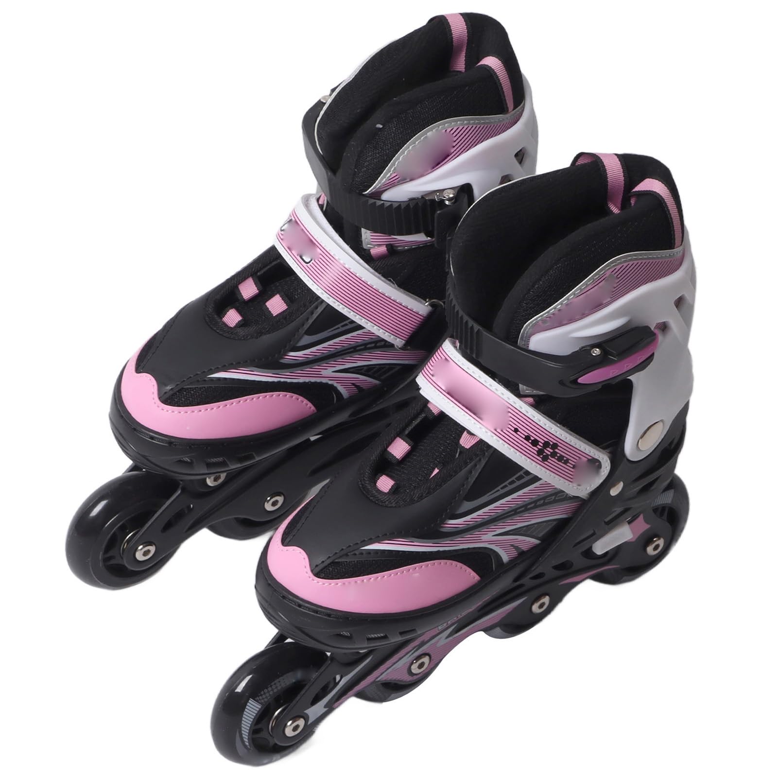 Patins pour Enfants, Patins à roulettes Roses M Réglables en PU, à roulettes Stables pour Fille, Garçon et Adolescent