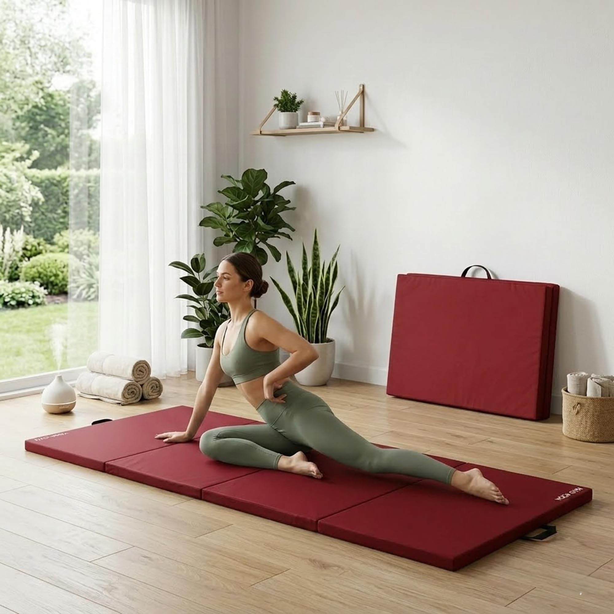 M&M Tappetino da yoga | Tappetino da yoga | Tappetino da ginnastica | Schiuma High Destiny | Tappetino da yoga pieghevole | Tappetino da viaggio | Tappetino da yoga per uomini e donne 22 mm di