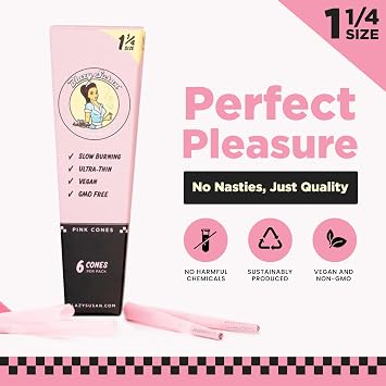 Blazy Susan Pink Tubes | 1 14 Ultra-Thin | Vegan, GMO-Free | Premium French Paper