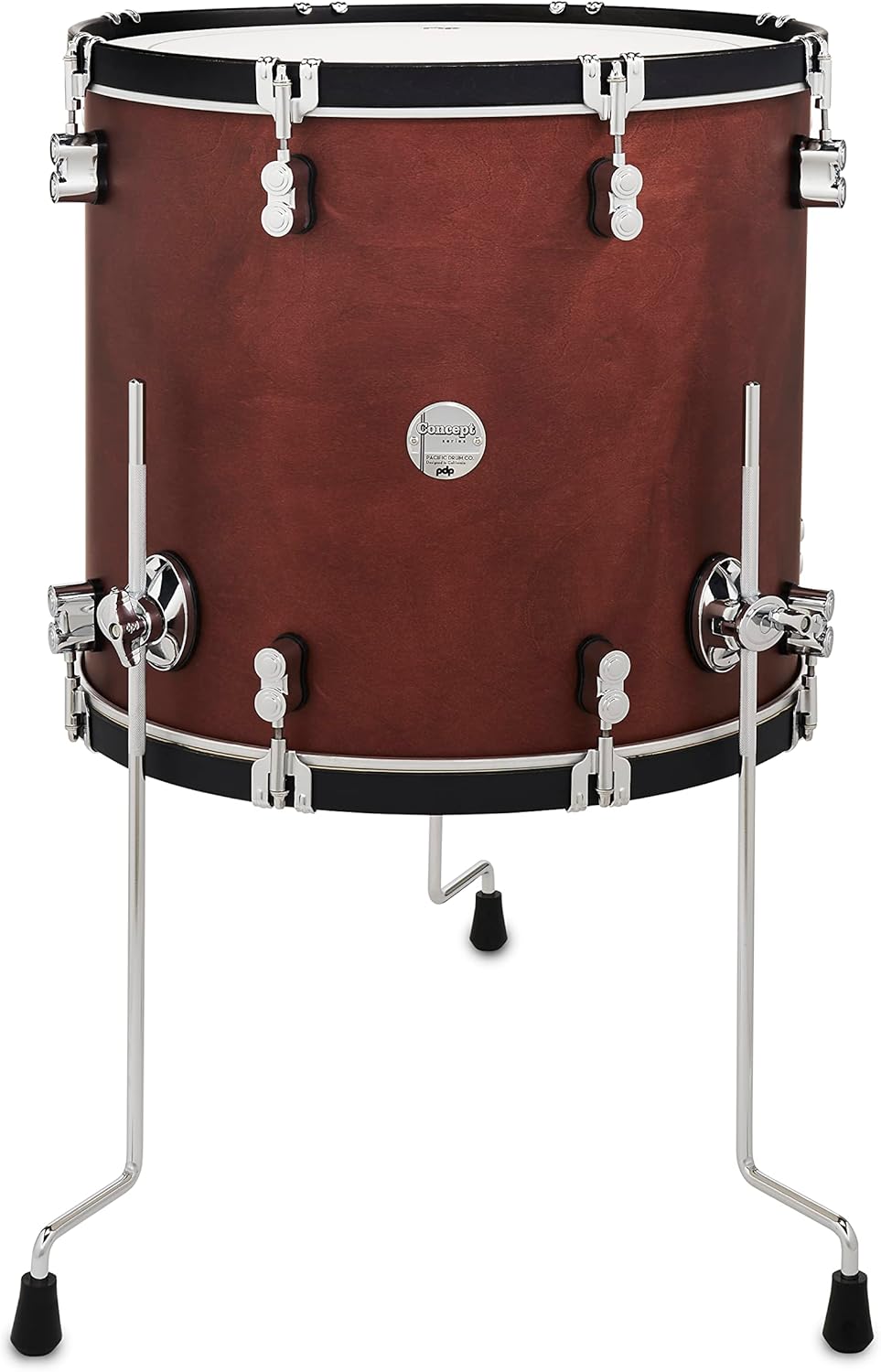 PDP Concept Classic Floor Tom, 16x18, Ox Blood/Ebony Hoops