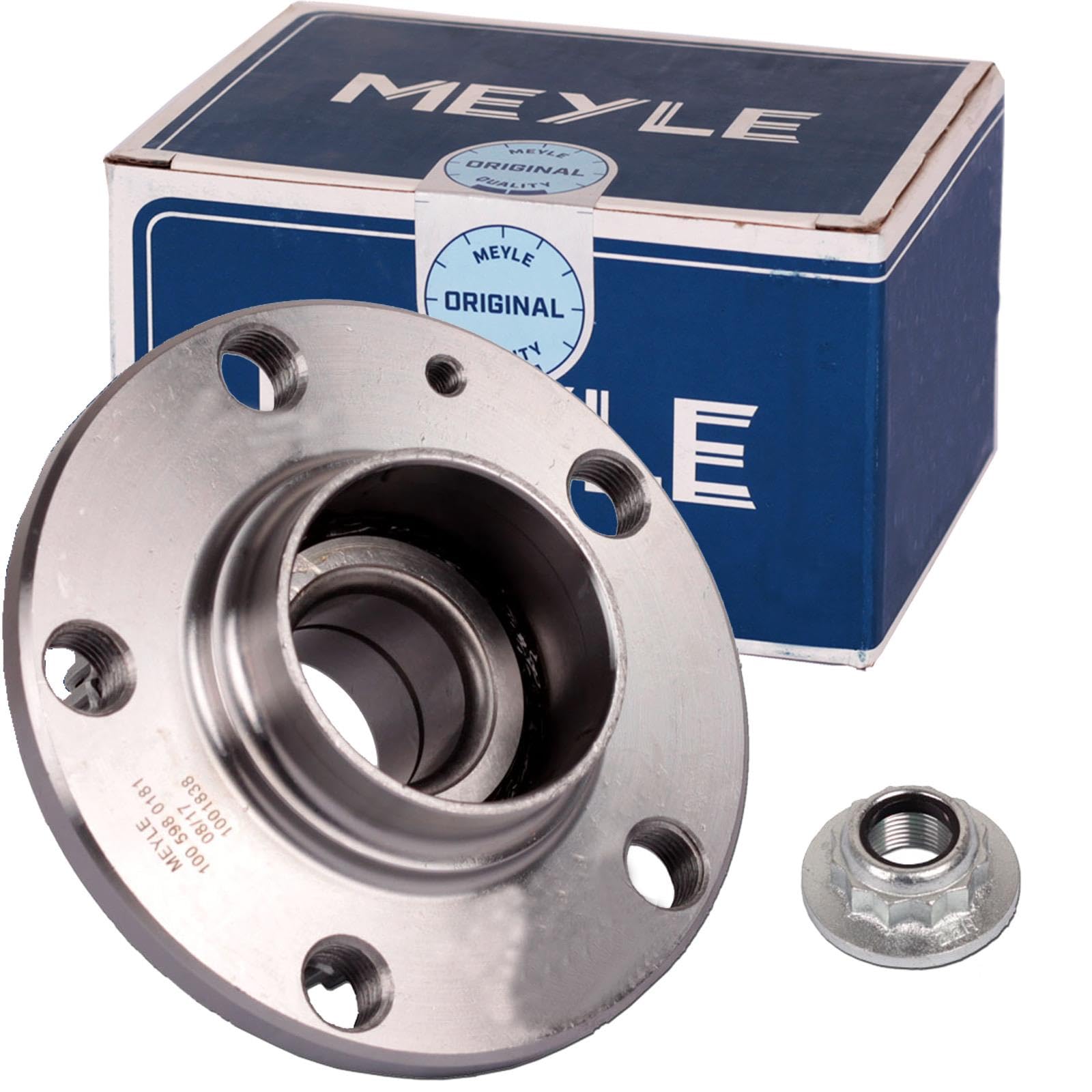 MEYLE 100 598 0181 Radlagersatz pro Rad Hinten Außen: 120mm Kugellager mit Anbau-/Befestigungsmaterial mit ABS-Sensorring mit integriertem Radlager Kompatibel mit VW Golf IV Schrägheck 1J1 1J0598477 | 100 598 0181 für Golf 4 A3 8L TT Leon 1M Octavia I