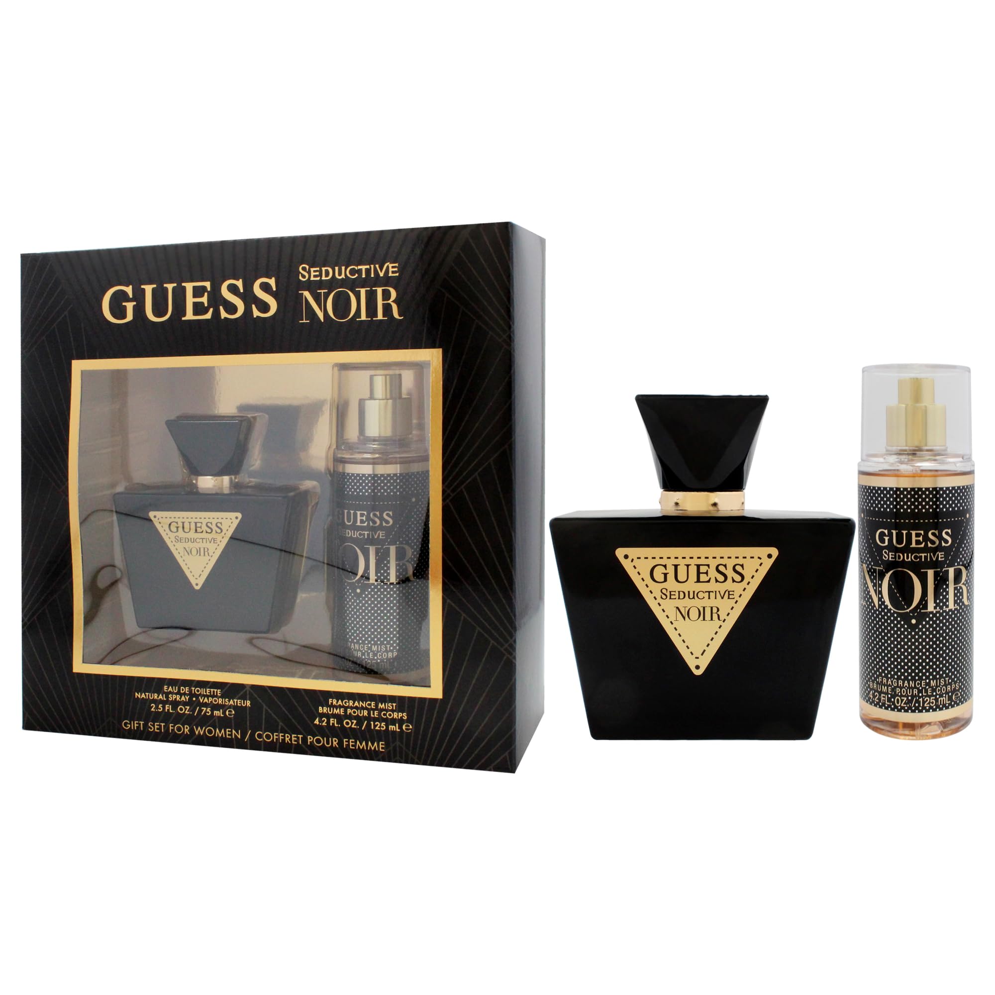 Guess Seductive Noir by Guess for Women - 2 pezzi regalo set 2,5oz EDT spray, 4,2oz Fragranza Mist