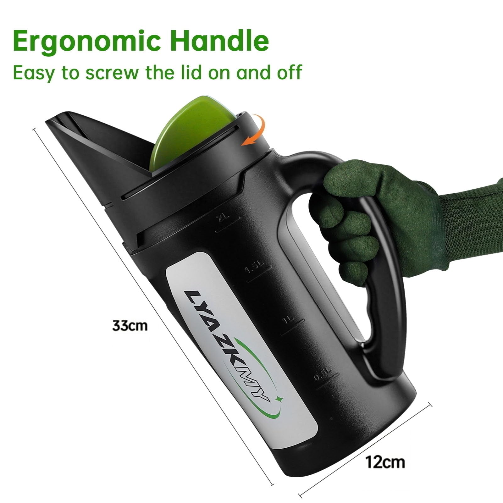 Épandeur portatif pour semences d'herbe, engrais, glace fondue et terre alimentaire, épandeur multi-usage pour pelouse et jardin avec tailles d'ouverture réglables, 2,5 L