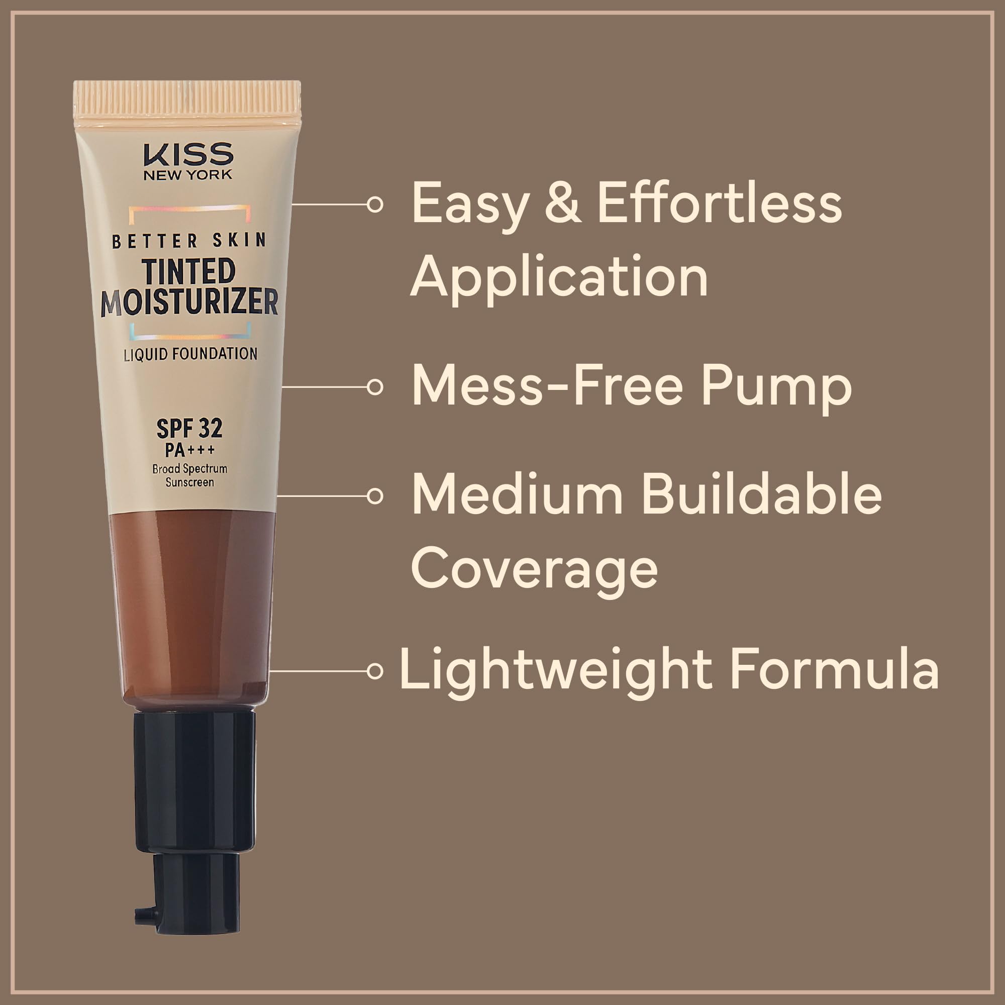 Amazon.com: KISS NEW YORK Tinted Moisturizer with SPF 32 PA+++