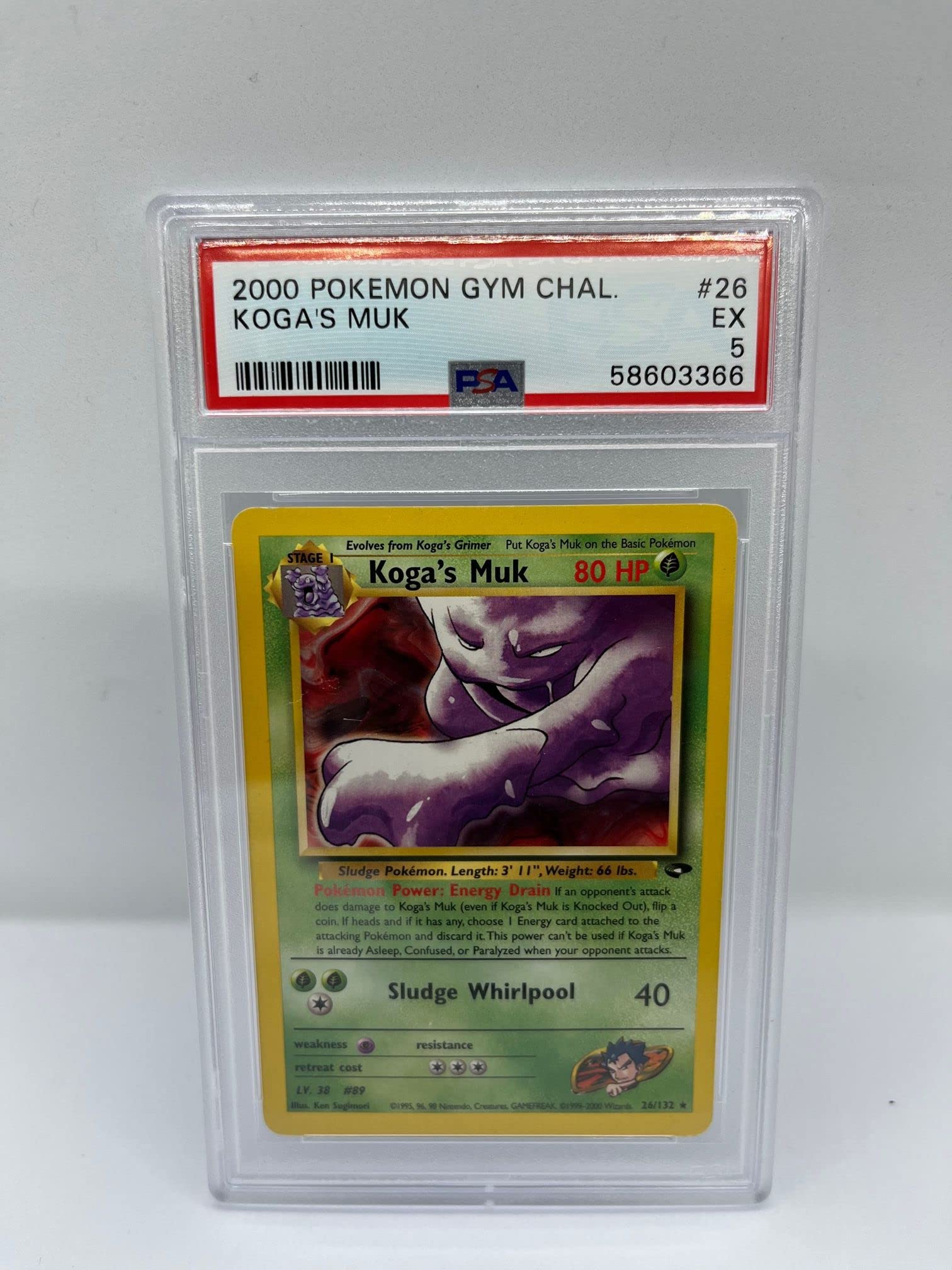 Kogas Muk 26/132 PSA 5 Pokemon Rare Card (Pokemon Gym Chal) + TitanCards®  Toploader : Amazon.com.be: Toys