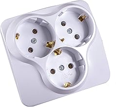 shopVG Schutzkontakt-Steckdose 3-fach unterputz weiß Schuko-Steckdosen