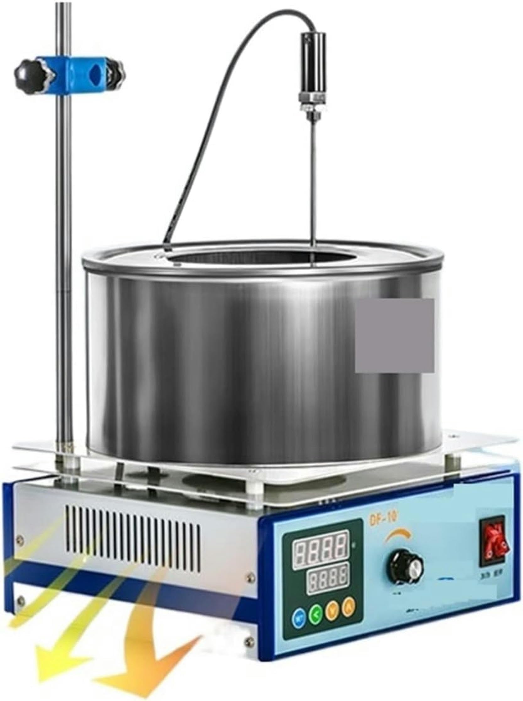 Mieszadło magnetyczne, 15 l, laboratoryjne, ogrzewanie, cyfrowy wyświetlacz, stała temperatura, woda, kąpiel, olej, garnek do kąpieli i roztworów grzewczych