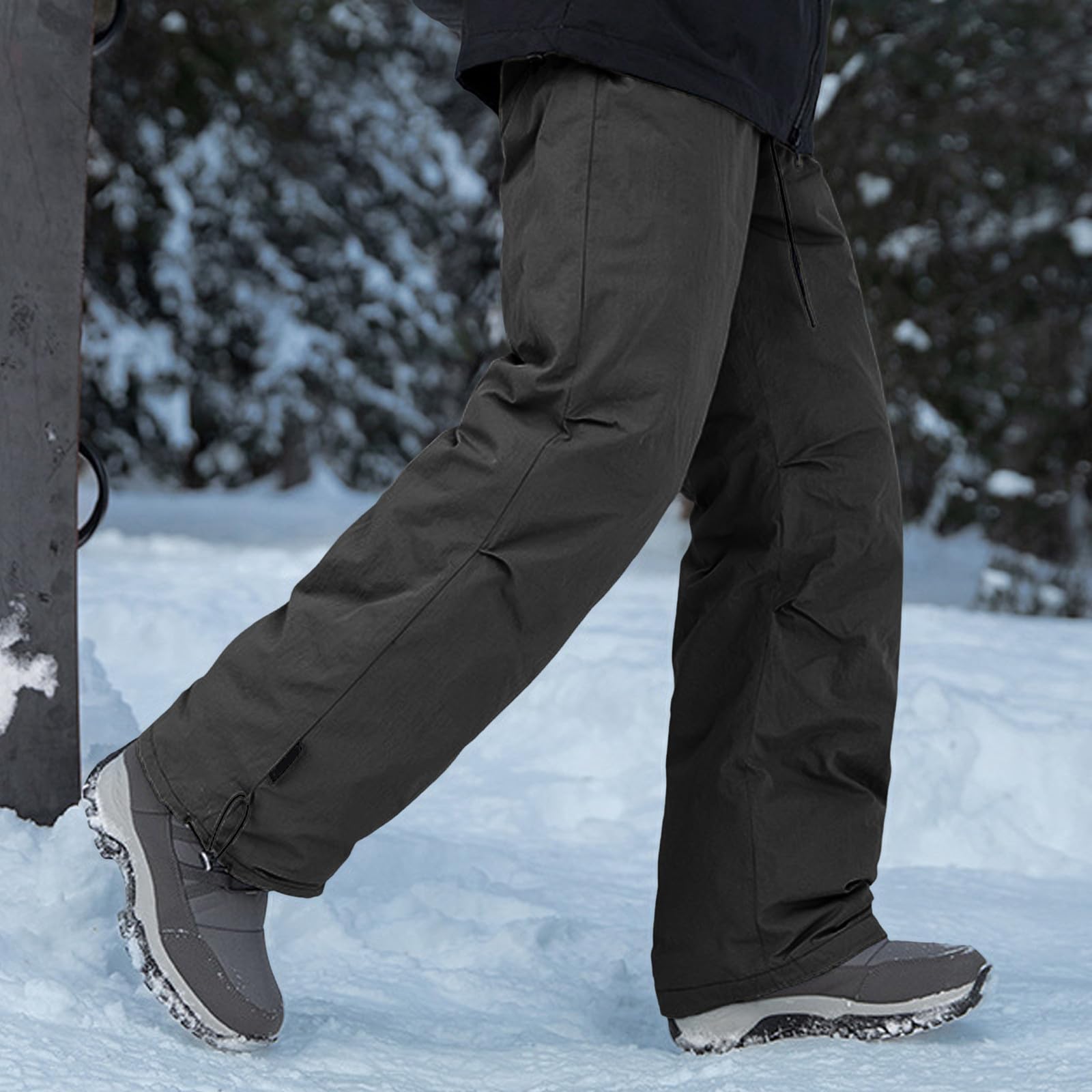Generisch Pantaloni da sci da uomo con tasche, impermeabili, da neve, invernali, resistenti alle intemperie, in softshell, imbottiti, da snowboard, da sci, invernali