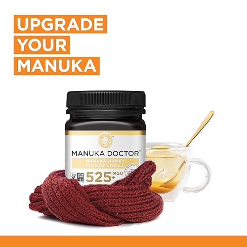 Miniatura 6 de MANUKA DOCTOR - Paquete monofloral de miel de Manuka UMF8/MGO 182+ SQUEEZY y MGO 525+, miel de Nueva Zelanda 100% pura. Certificado. Garantizado.