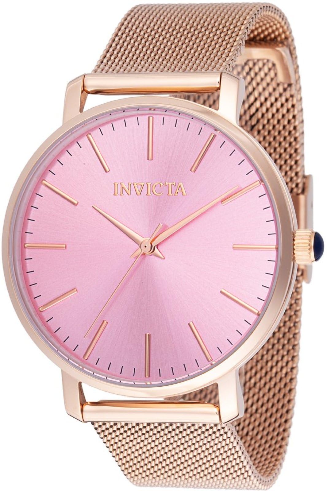 Invicta Angel Lady 38mm Stainless Steel Rose Gold Pink dial PC21J Quartz