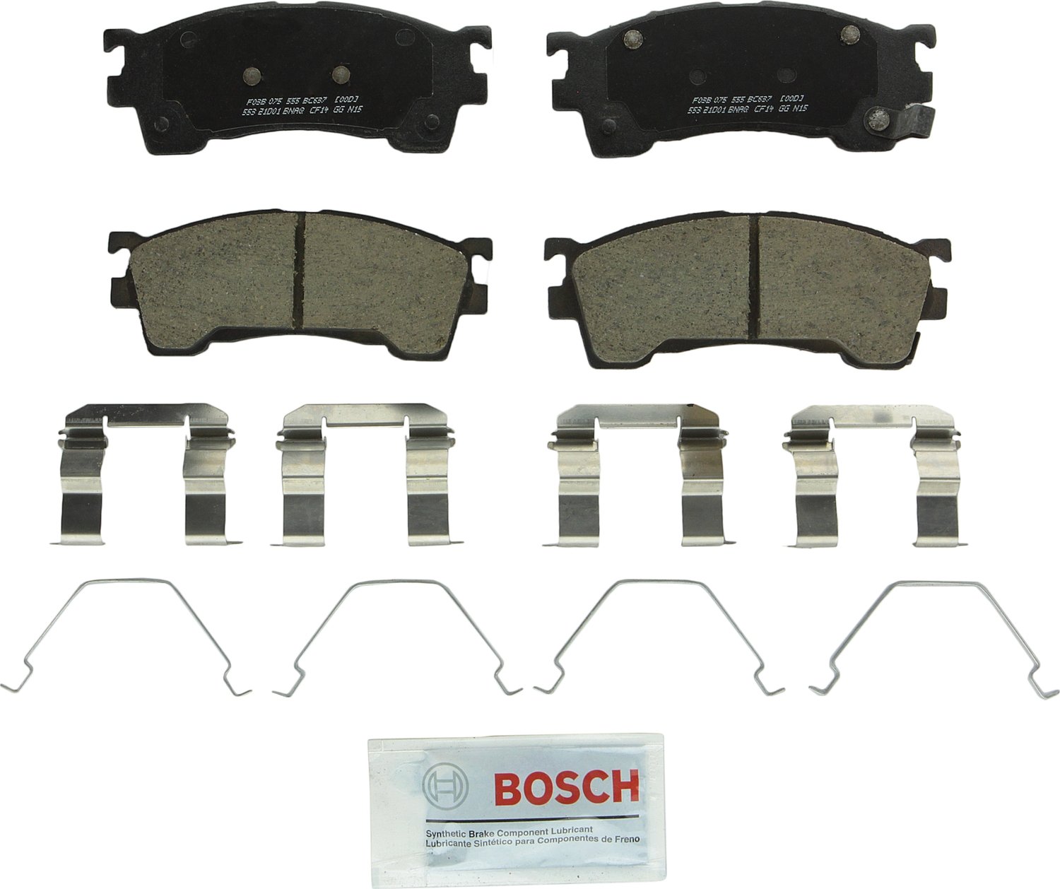 Bosch Automotive BP1078 QuietCast Premium Semi-Metallic Disc Brake Pad Set For: Subaru Forester, Legacy, Outback, B9 Tribeca, Tribeca, WRX, Front — view 223